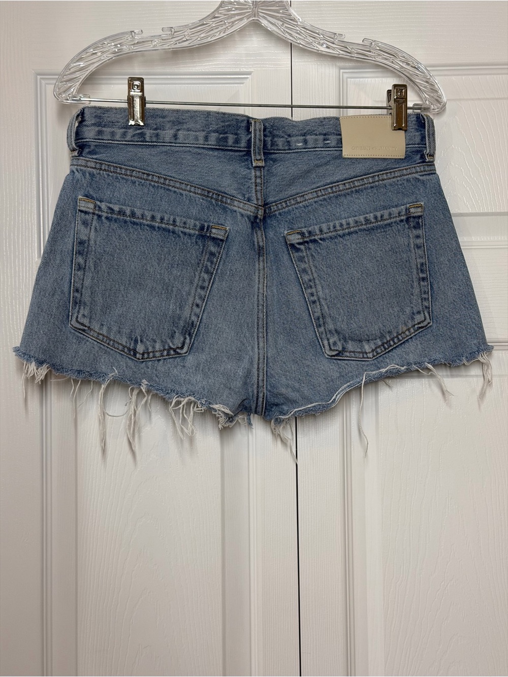 Citizens of Humanity Annabelle Long Premium Vintage Blue Denim Shorts Size 26 - Picture 7 of 10